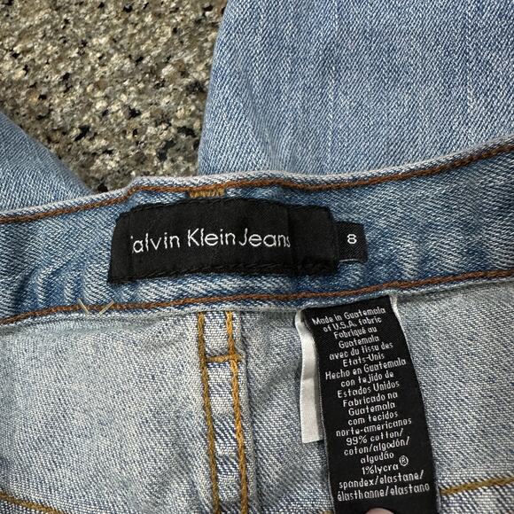 Calvin Klein Bootcut Jeans Womens Size 8 Light Wash Blue Denim Y2K Preppy Casual - Picture 7 of 9